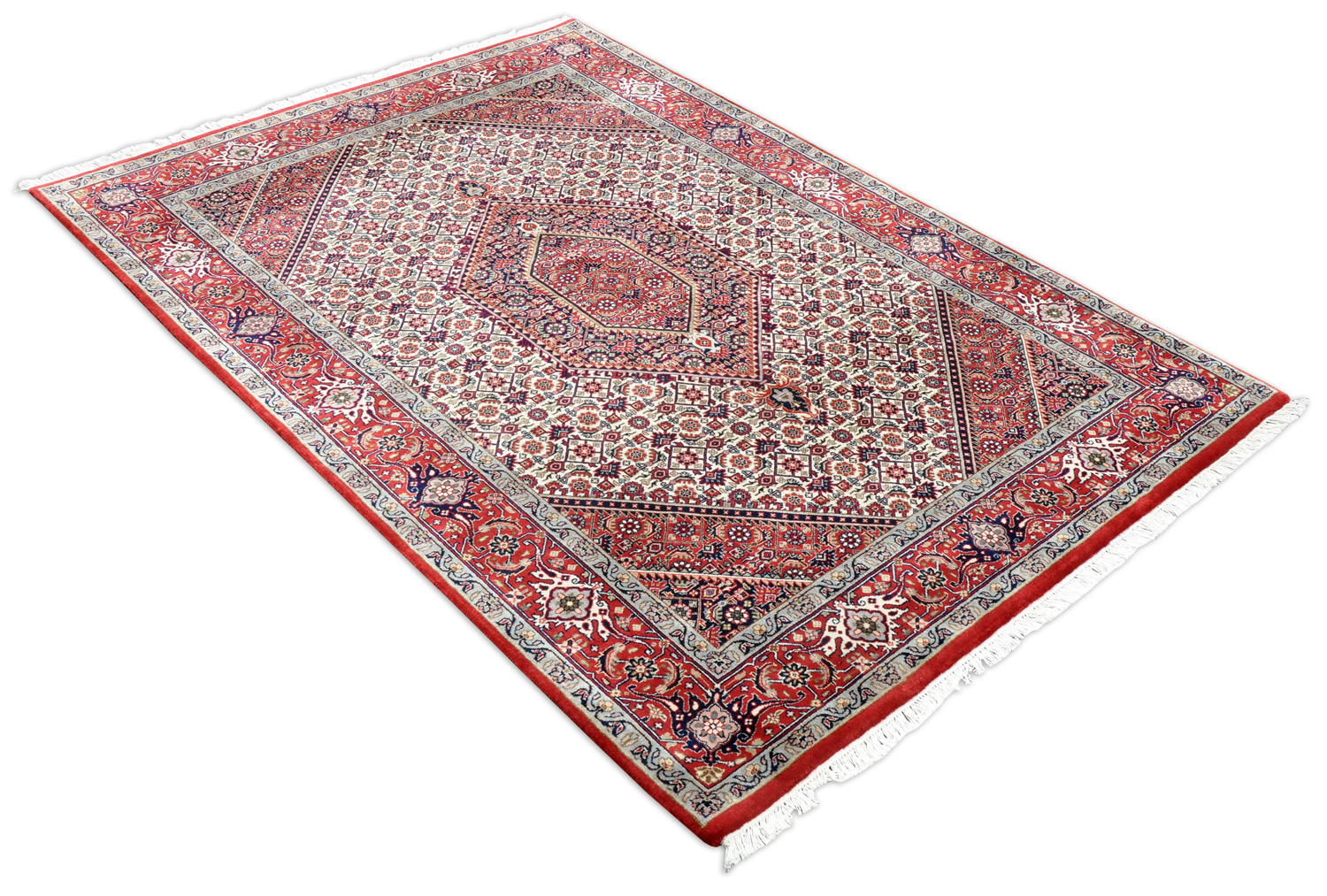 Bidjar Orientteppich Indien rot | Neuseelandwolle