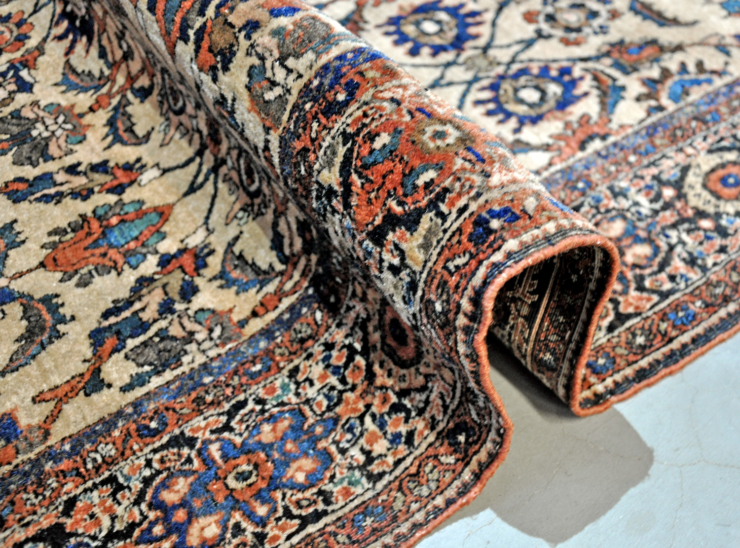 Farahan Perserteppich antik | Blütenmuster