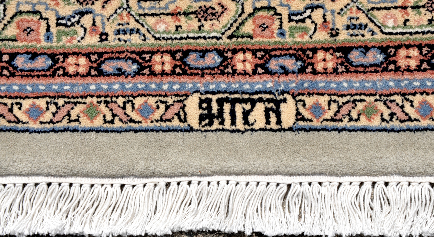 Mir Teppich Indien grün | Neuseelandwolle