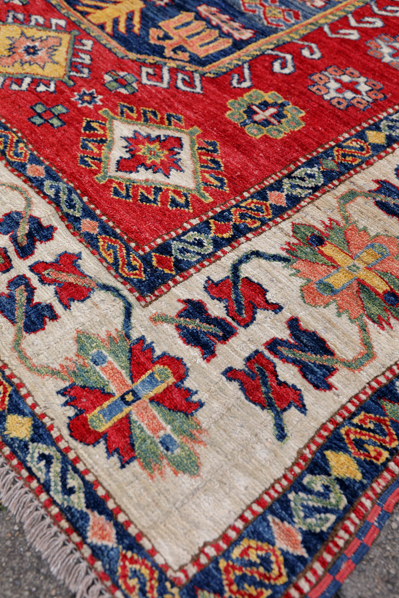 Kazak Orientteppich Afghanistan neu | Geometrisch