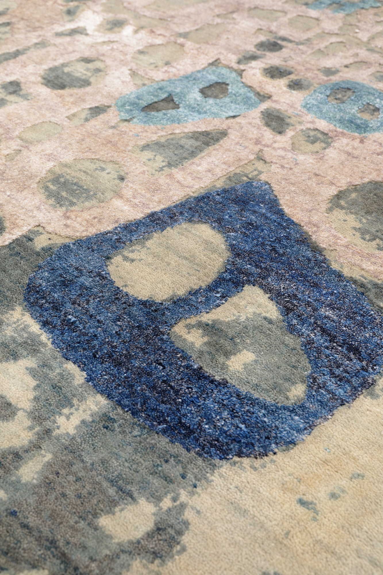 Thomas Designteppich Indien beige grau | Schurwolle