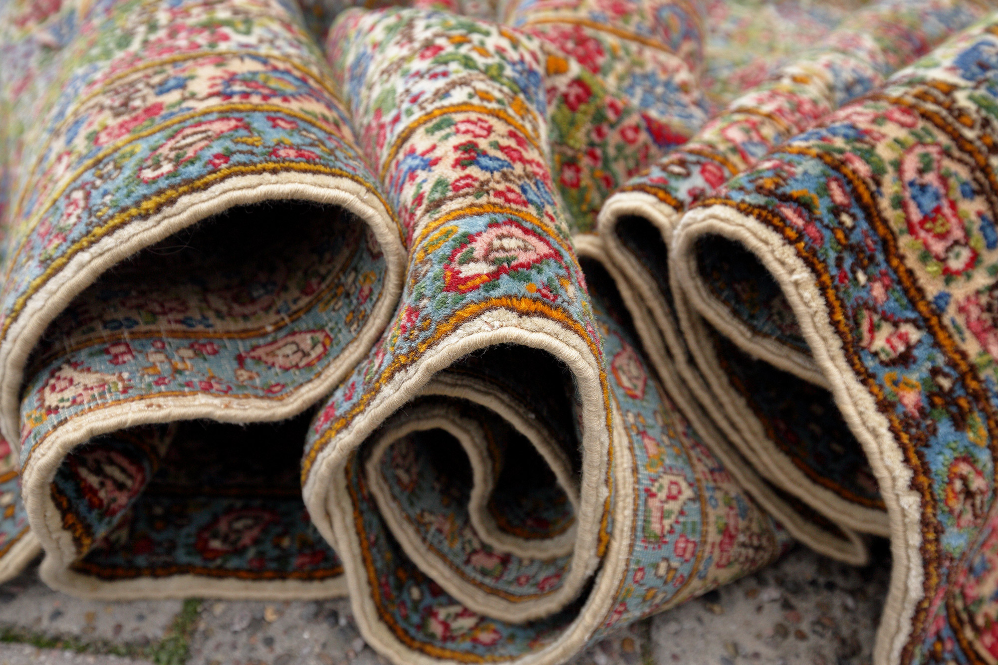 Kerman Raver Perserteppich alt | 90 er