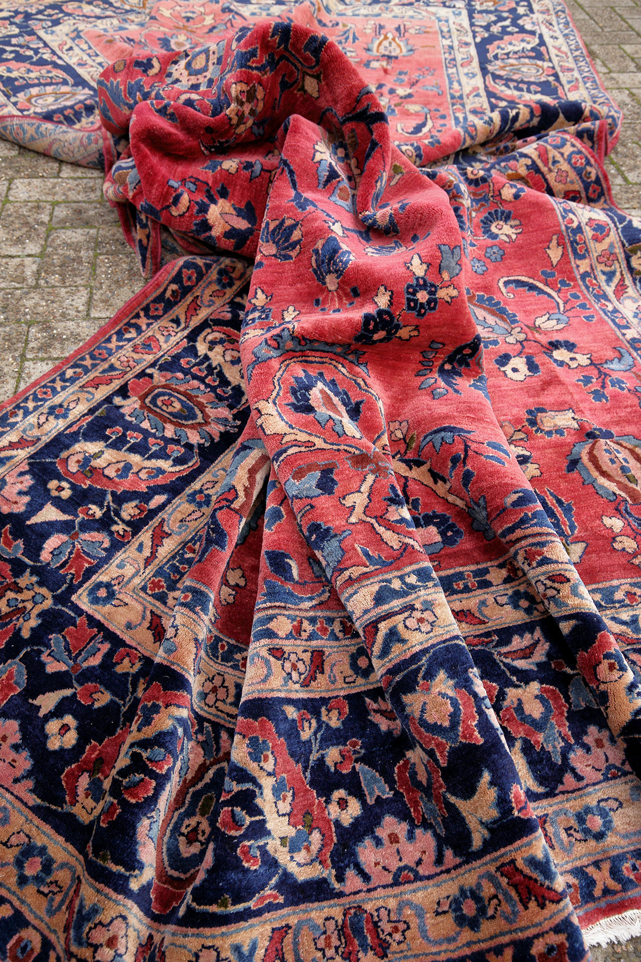 Amerikanischer Sarough Perserteppich alt | Floral