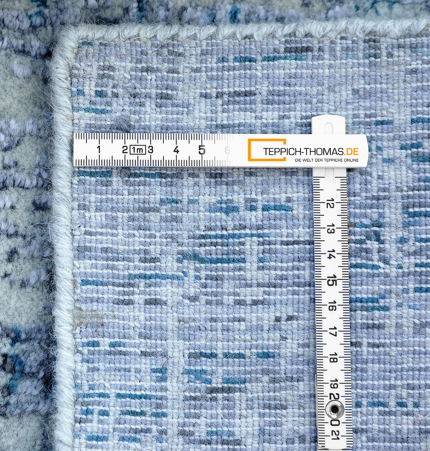 Thomas Teppich Handloom Jaquard Fine | Silver/Blue