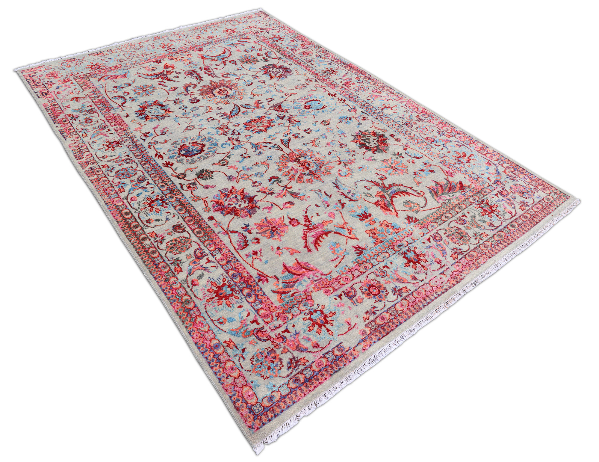 Thomas Designteppich Saphir rot | Indien