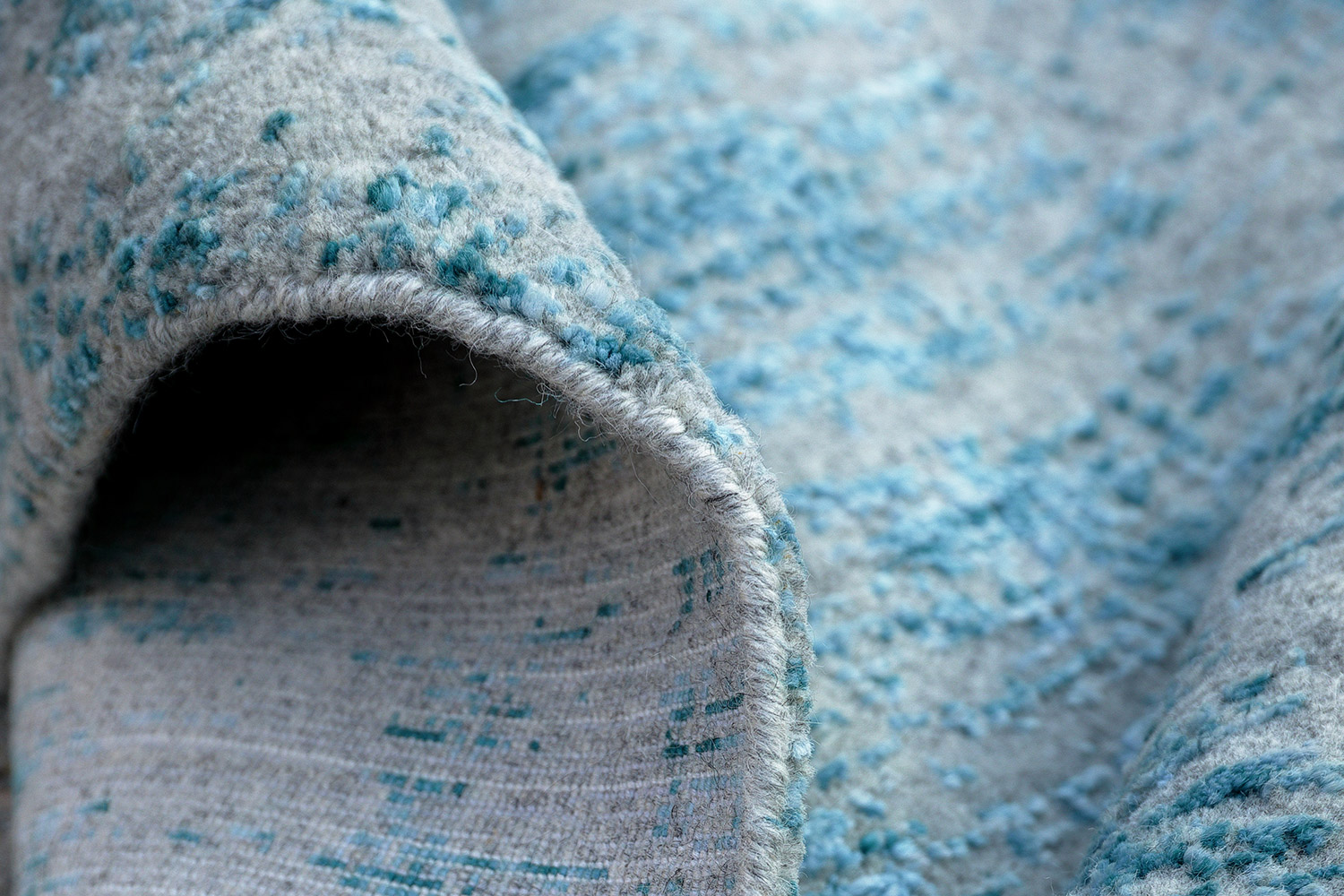 Thomas Teppich Handloom Jaquard Fine | Silver/Blue