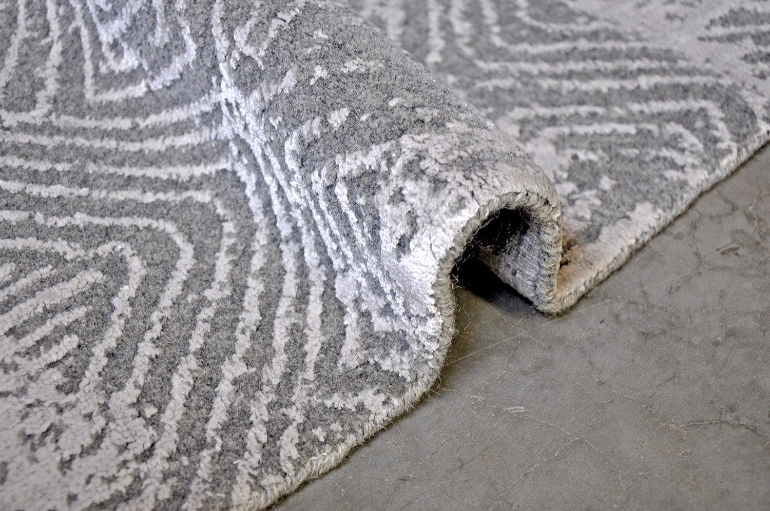 Thomas Handloomteppich Fine | Grey/Silver