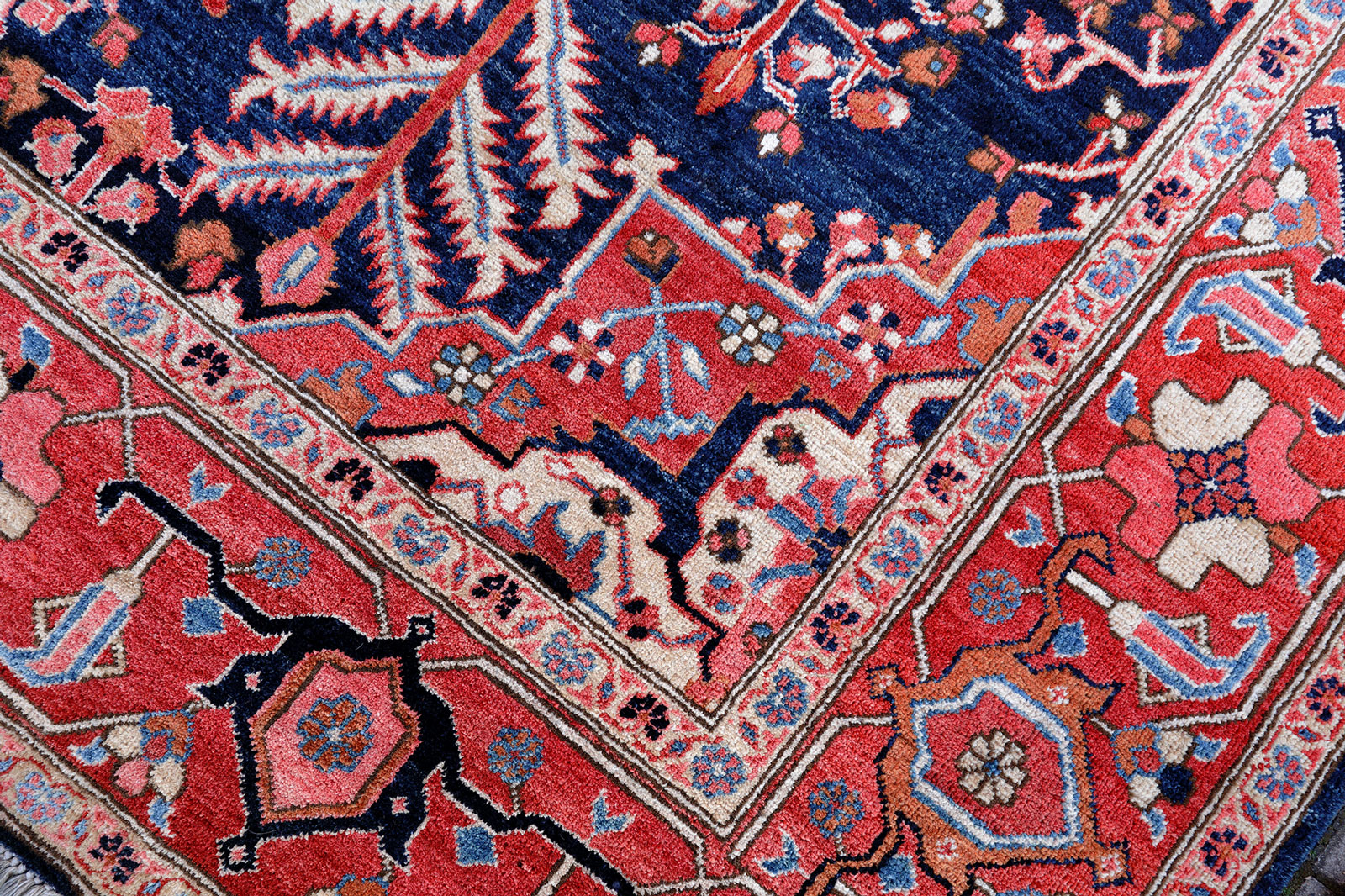 Ziegler Orientteppich neu blau Pakistan | Mahal-Muster