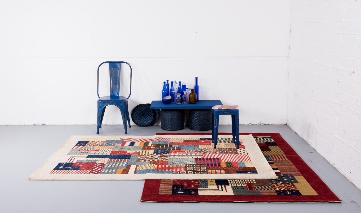 Theko Gabbehteppich neu Hindustan Hali  rot | Neuseelandwoll