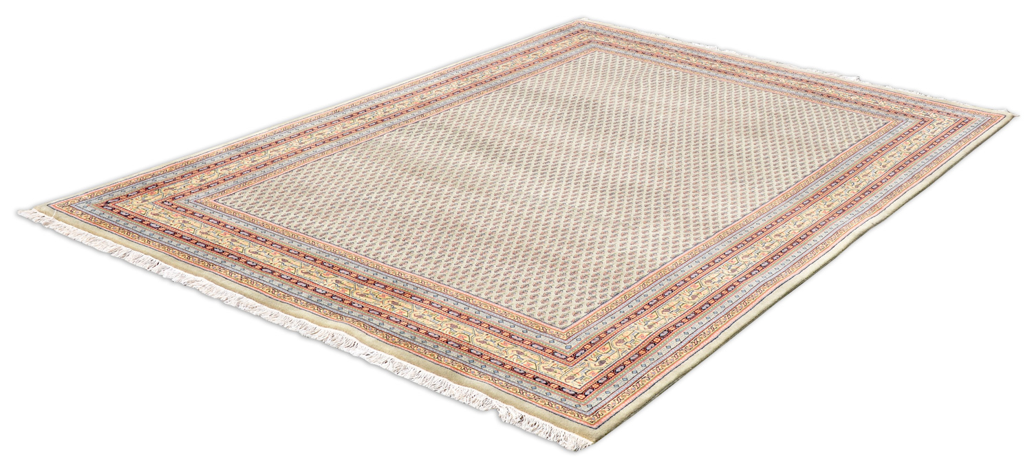 Mir Orientteppich Indien grün | Neuseelandwolle