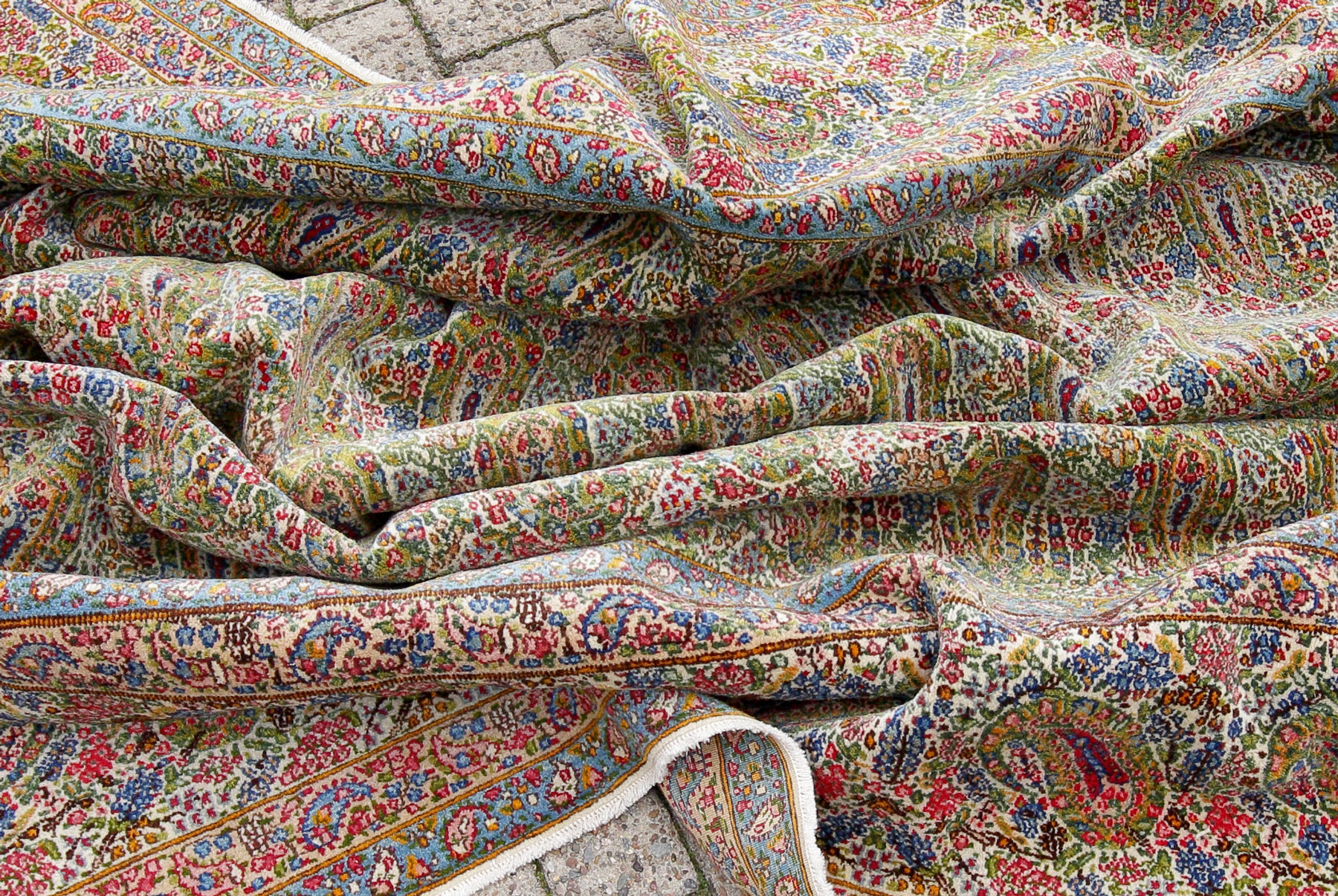 Kerman Raver Perserteppich alt | 90 er