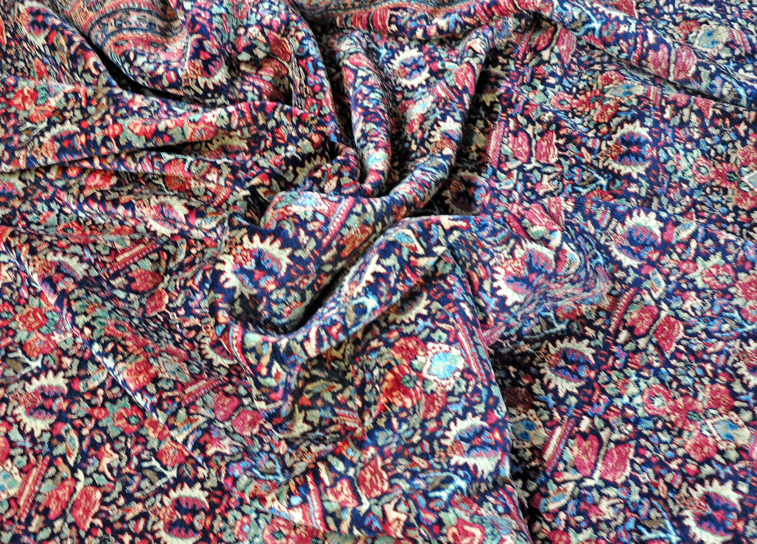 Kerman Raver Perserteppich alt | 90er