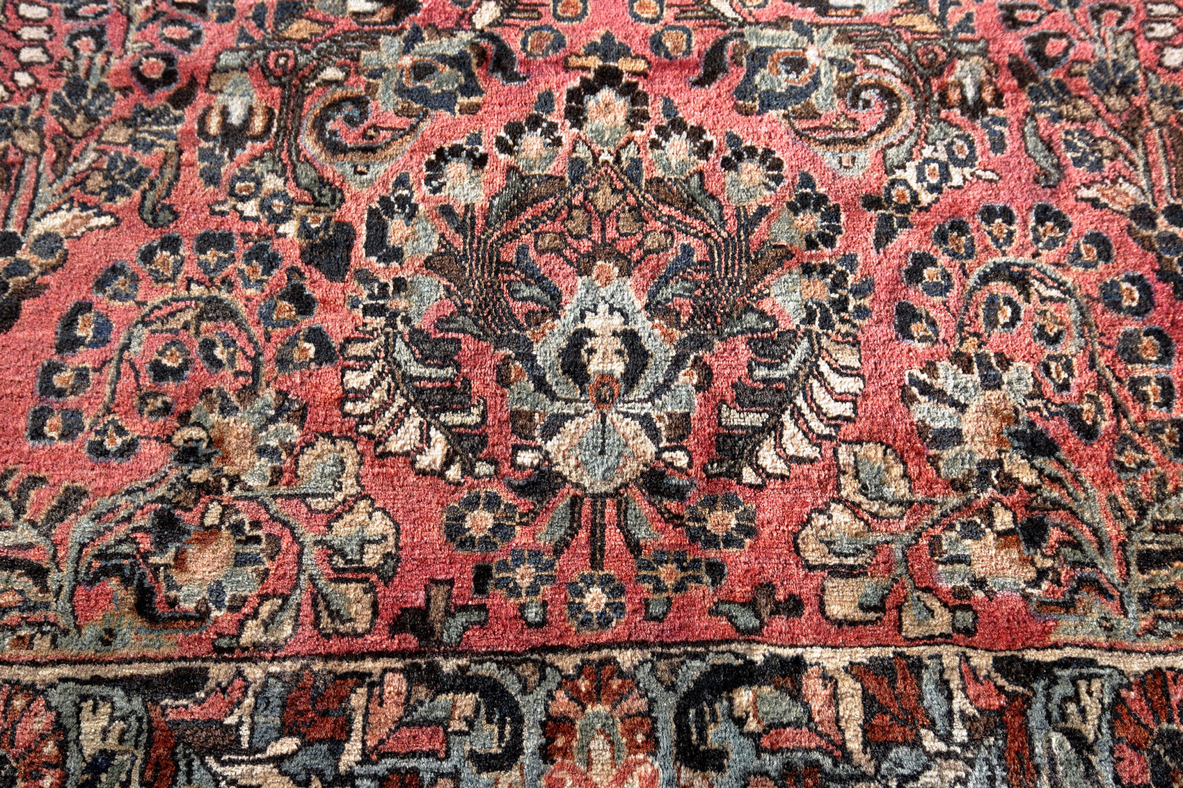 Amerikanischer Sarough Perserteppich antik | Floral