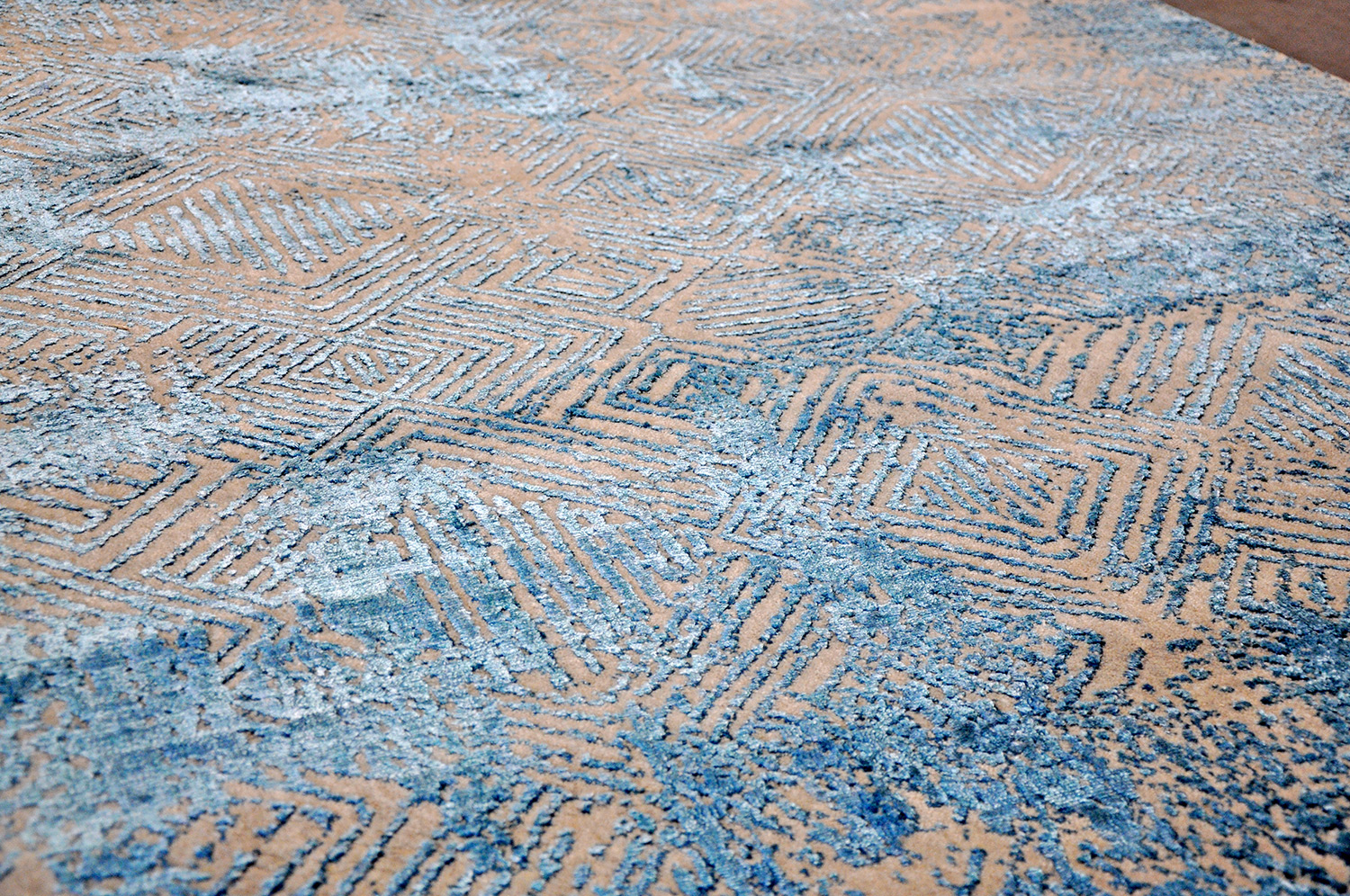 Thomas Handloomteppich Fine | Silver/Teal