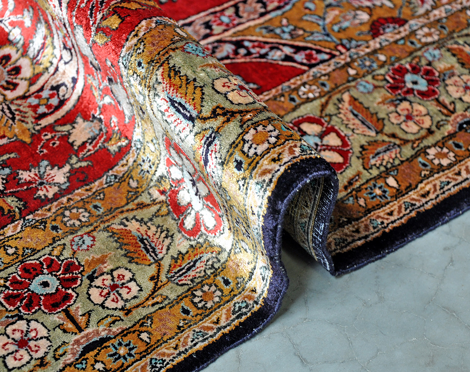 Ghom Perserteppich Mihrab | Seide