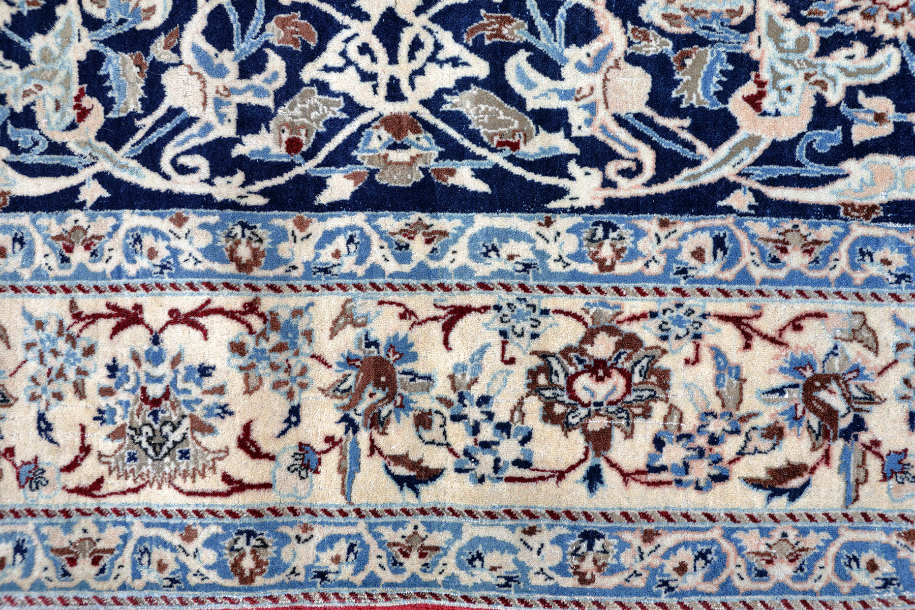 Nain Perserteppich 6 La alt blau | Tudesch