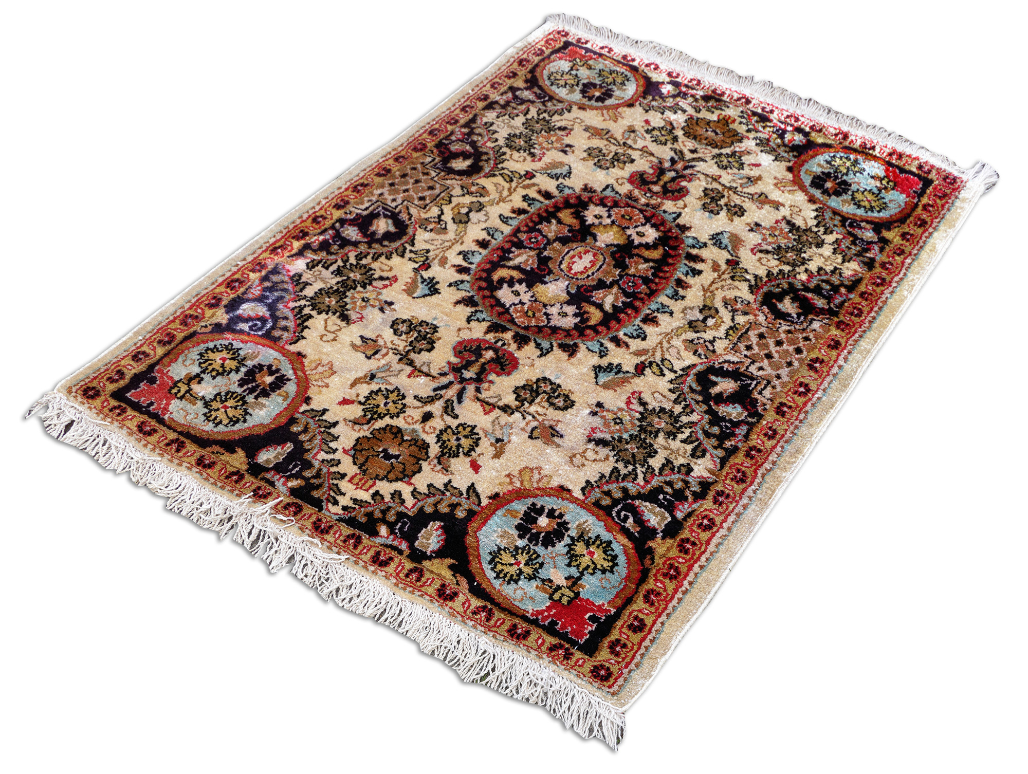 Ghom Perserteppich Brücke neu | Seide