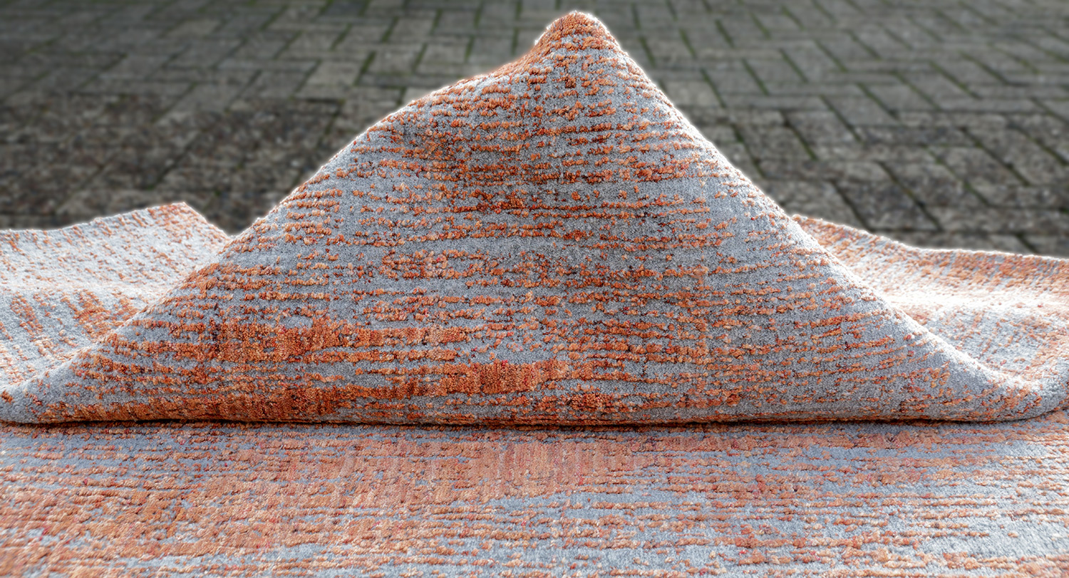 Thomas Teppich Handloom Jacquard Fine | Grey/Orange