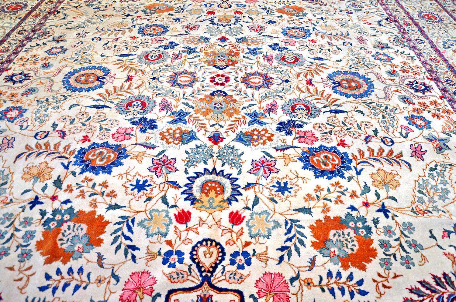 Keshan Kork Perserteppich alt | Allovermuster