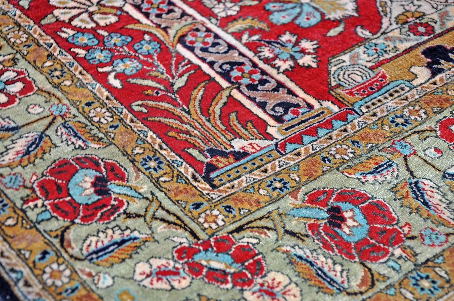 Ghom Perserteppich Mihrab | Seide