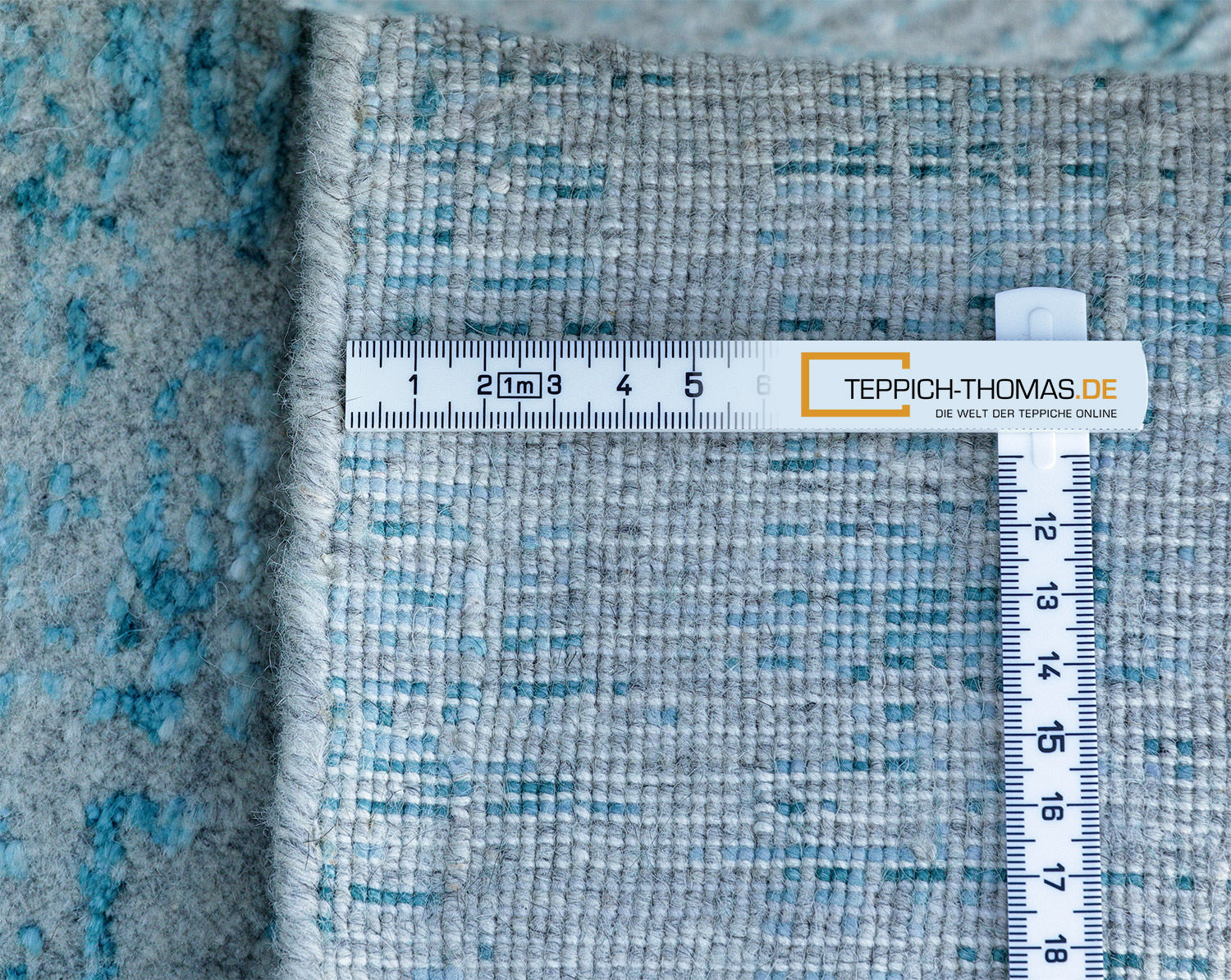 Thomas Teppich Handloom Jaquard Fine | Silver/Blue