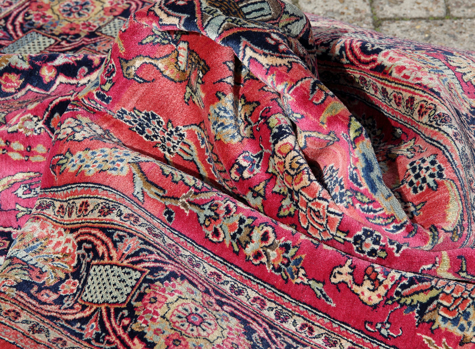 Keshan Perserteppich purpur | Wolle