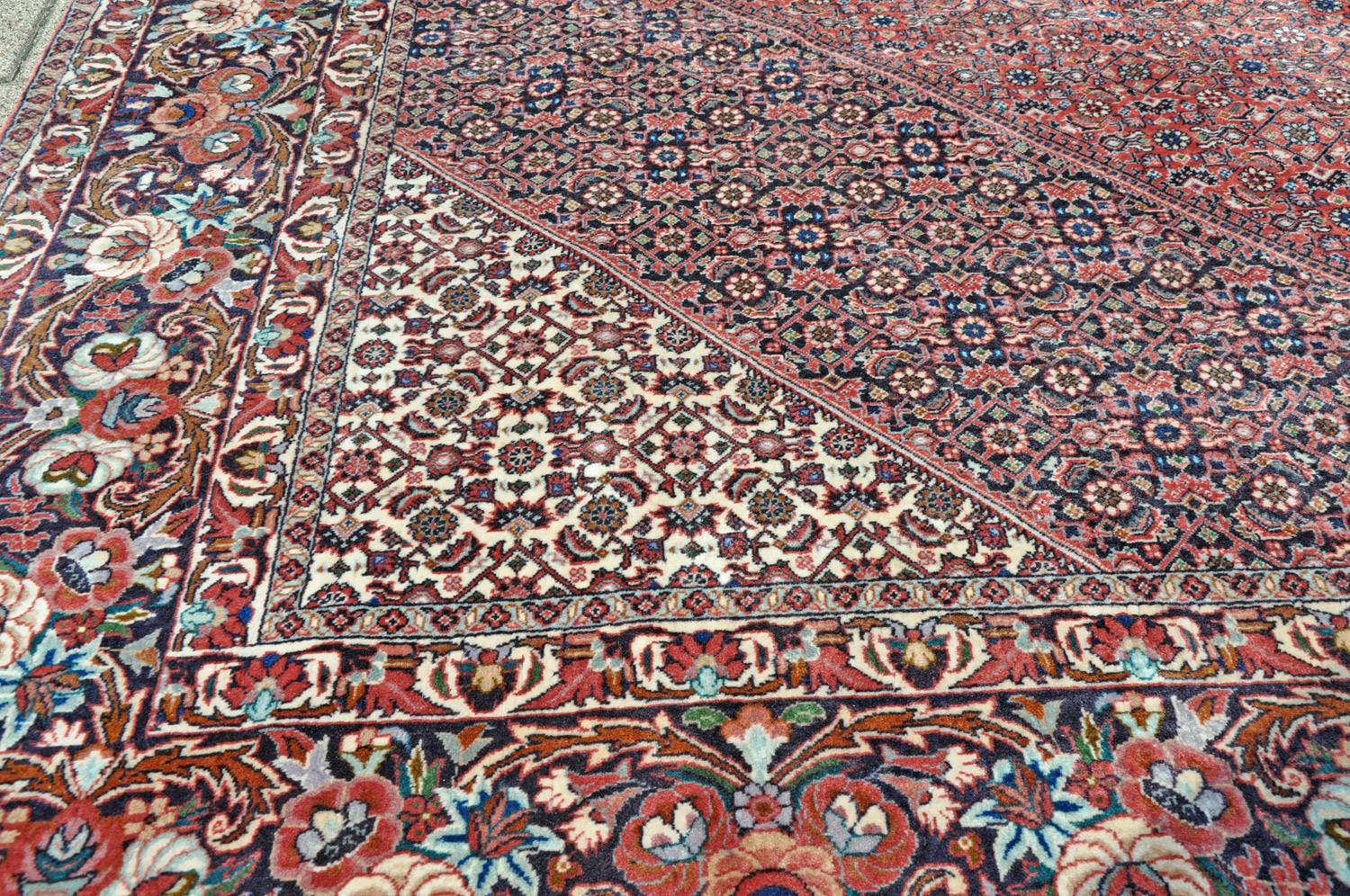 Bidjar Perserteppich rot | Schurwolle