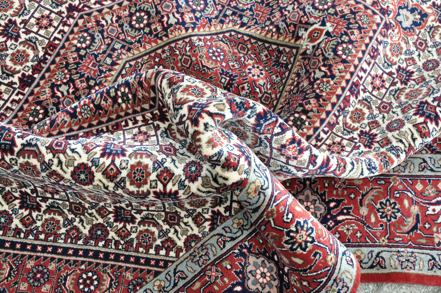 Bidjar Orientteppich Indien rot | Neuseelandwolle