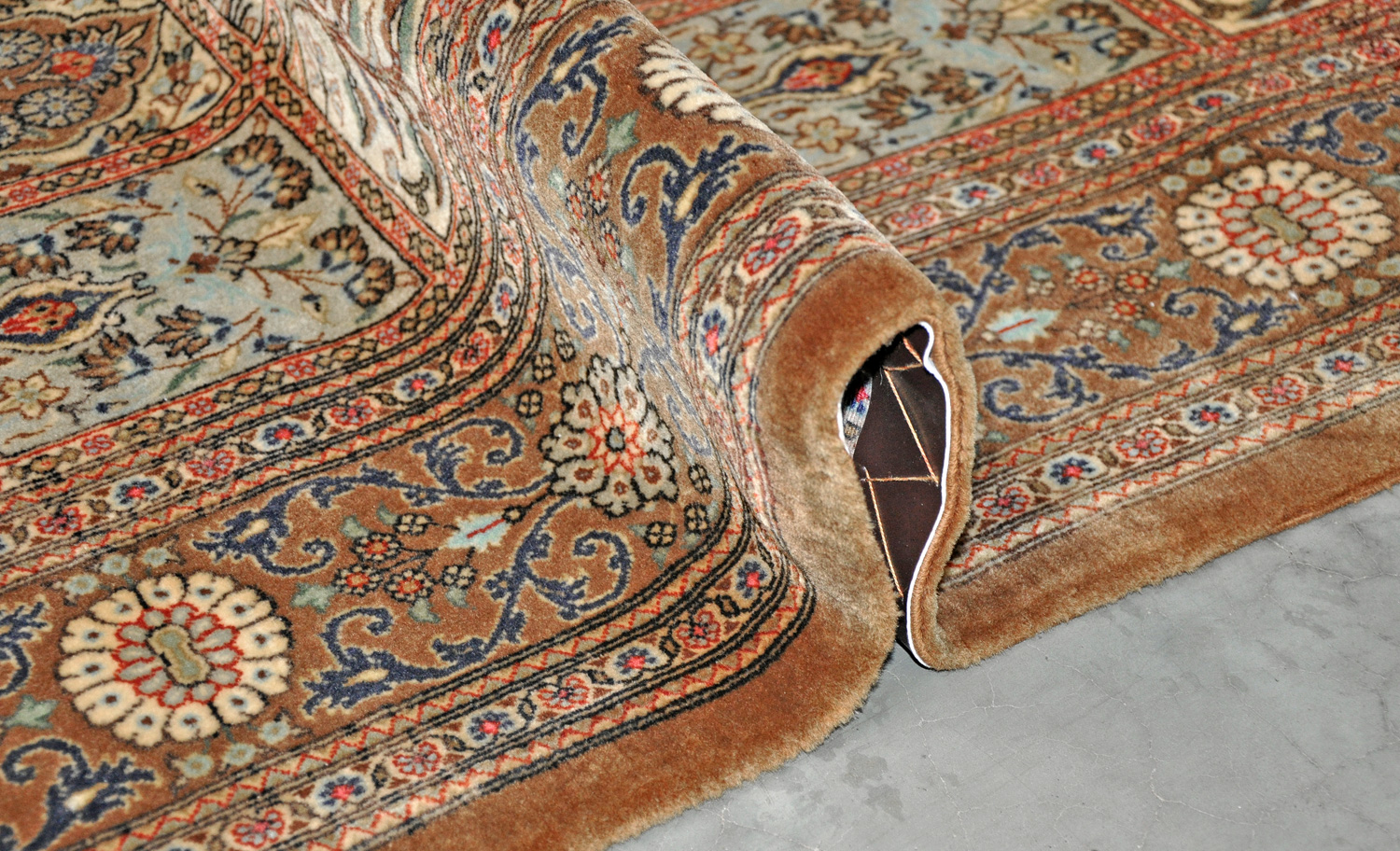 Felder Ghom Perserteppich neu braun | Schurwolle