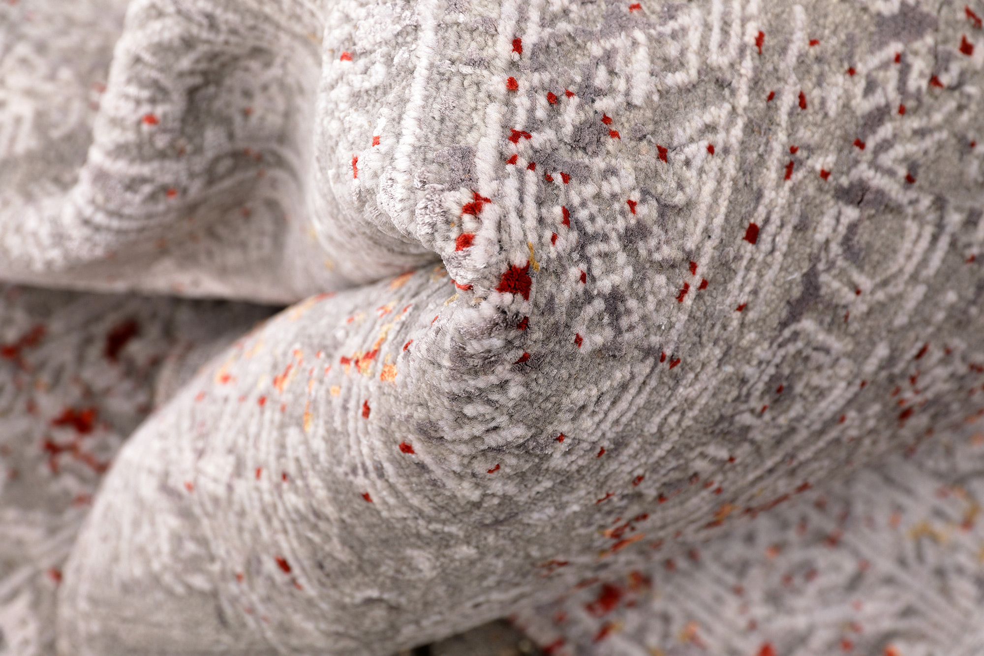 Thomas Designteppich Amour Indien |  Grey-Orange