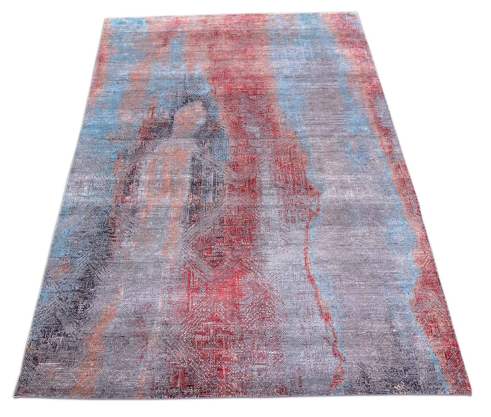 Thomas Designteppich Amour Indien |  Grey-Red