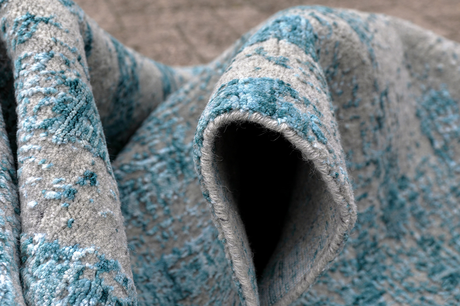 Thomas Teppich Handloom Jaquard Fine | Silver/Blue