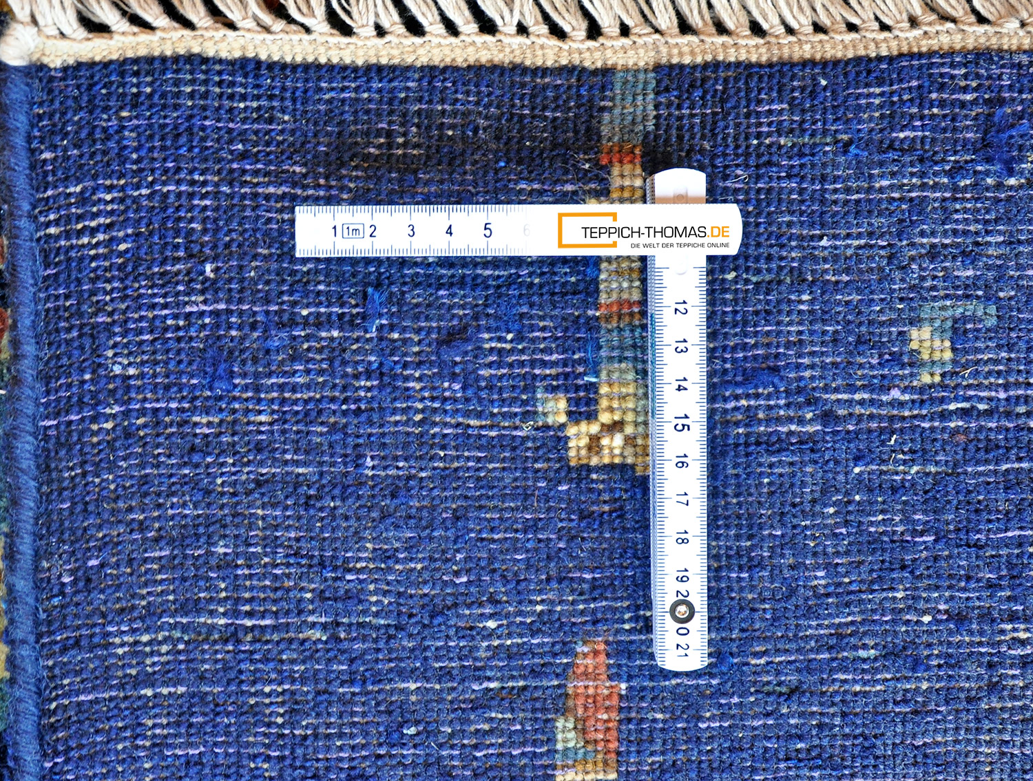 Nepalteppich modern Topas blau | Hochlandwolle