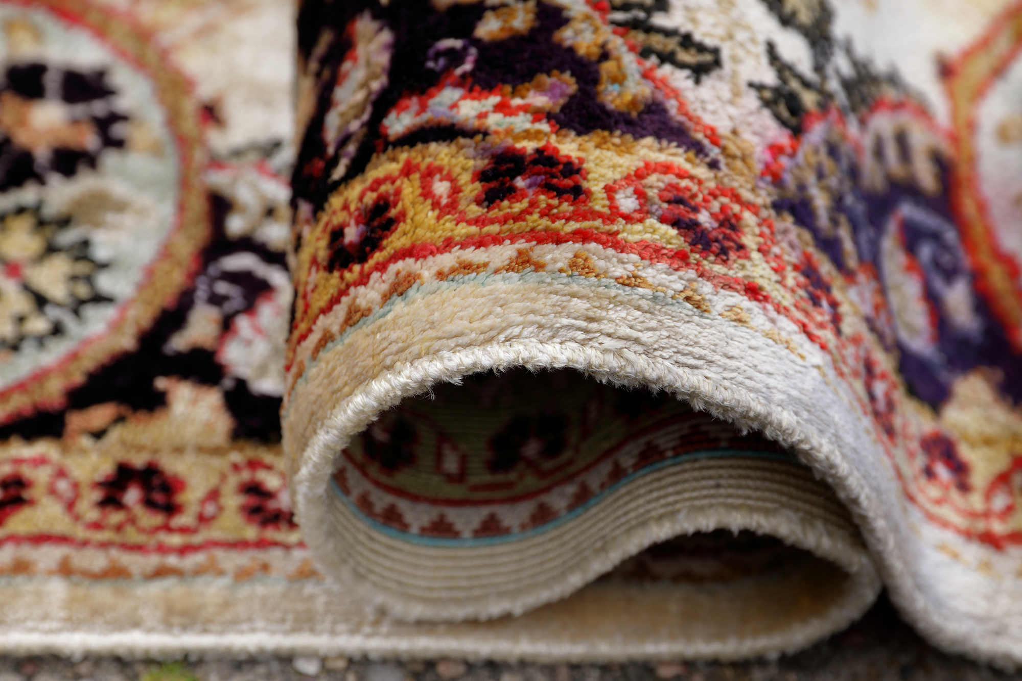 Ghom Perserteppich Brücke neu | Seide