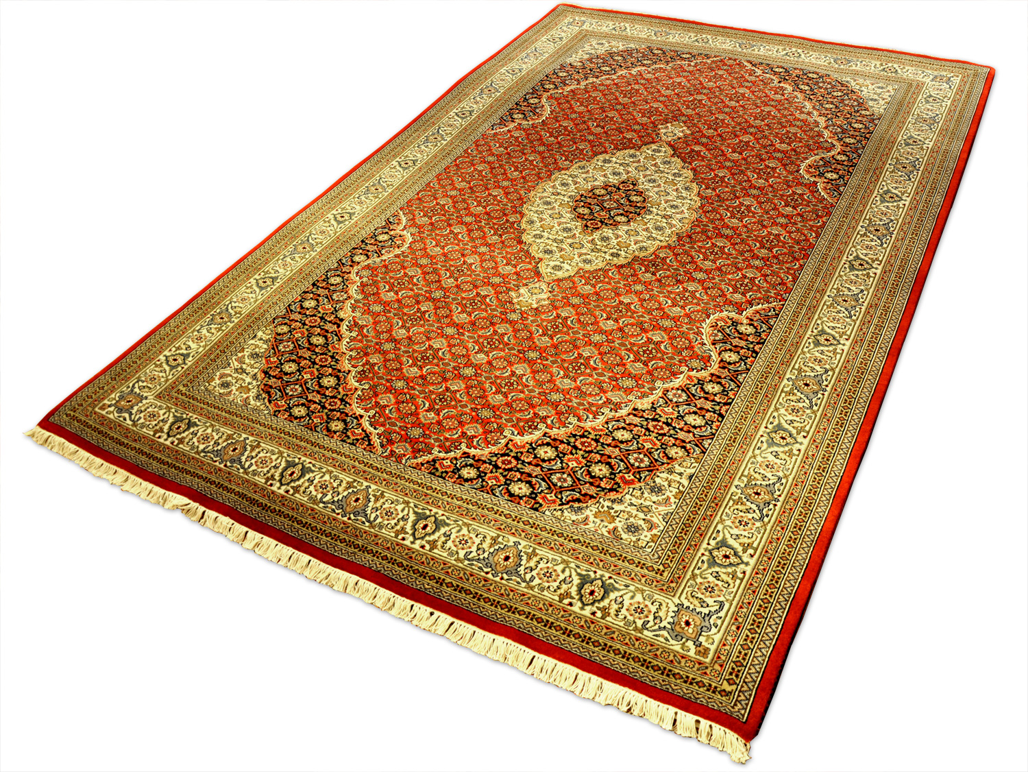 Jaipur Bidjar | Indischer Knüpfteppich rot