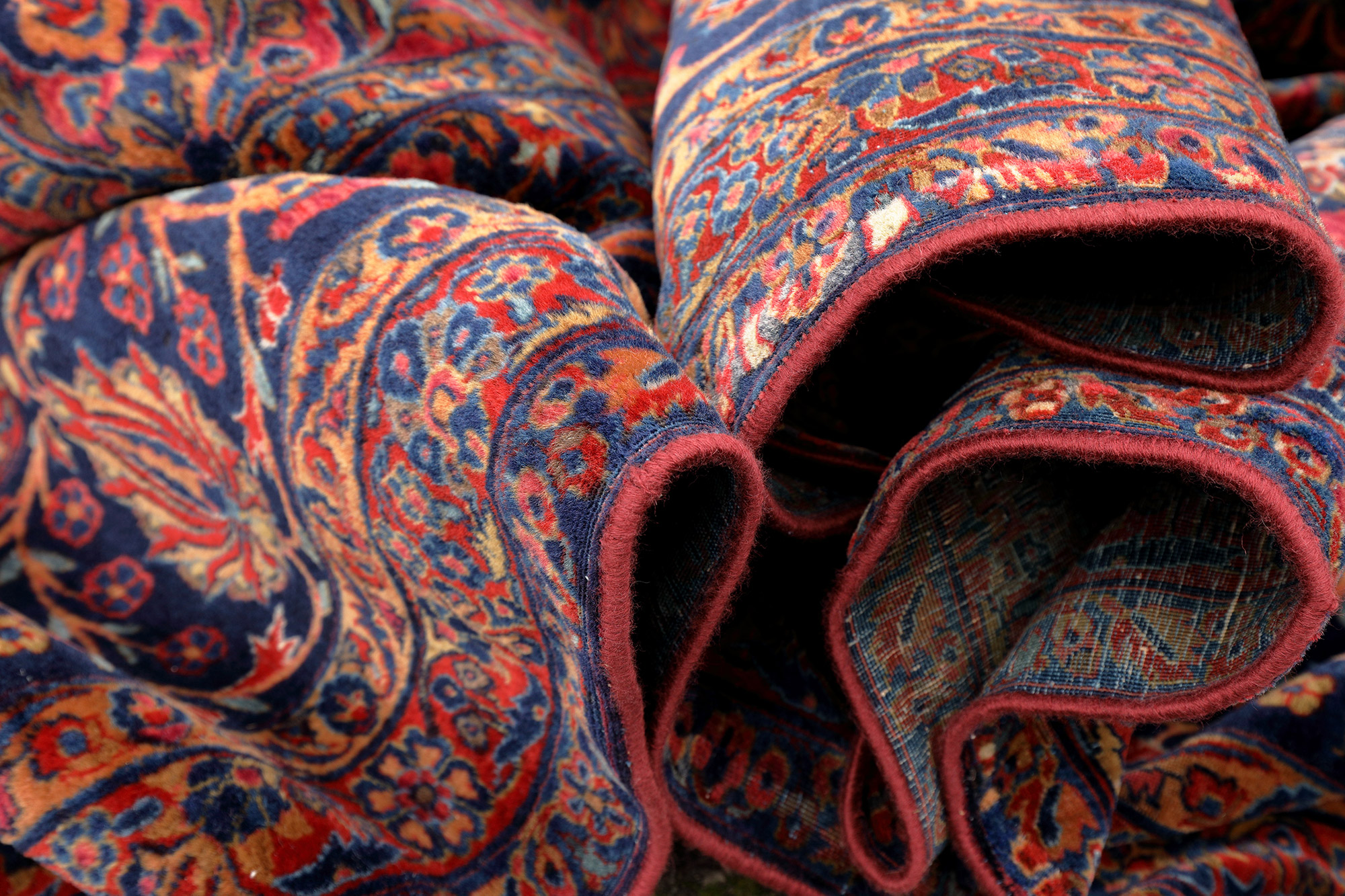 Amerikanischer Keshan Perserteppich antik | Floral