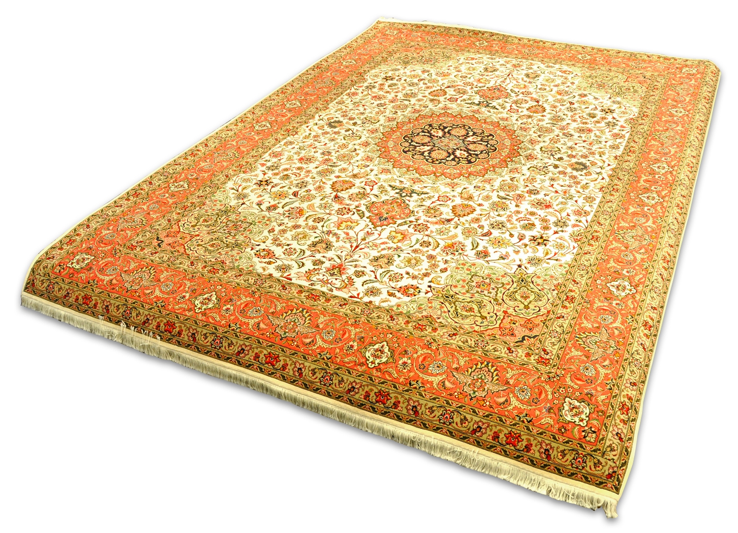 Täbriz Perserteppich neu Korkwolle | Medaillon