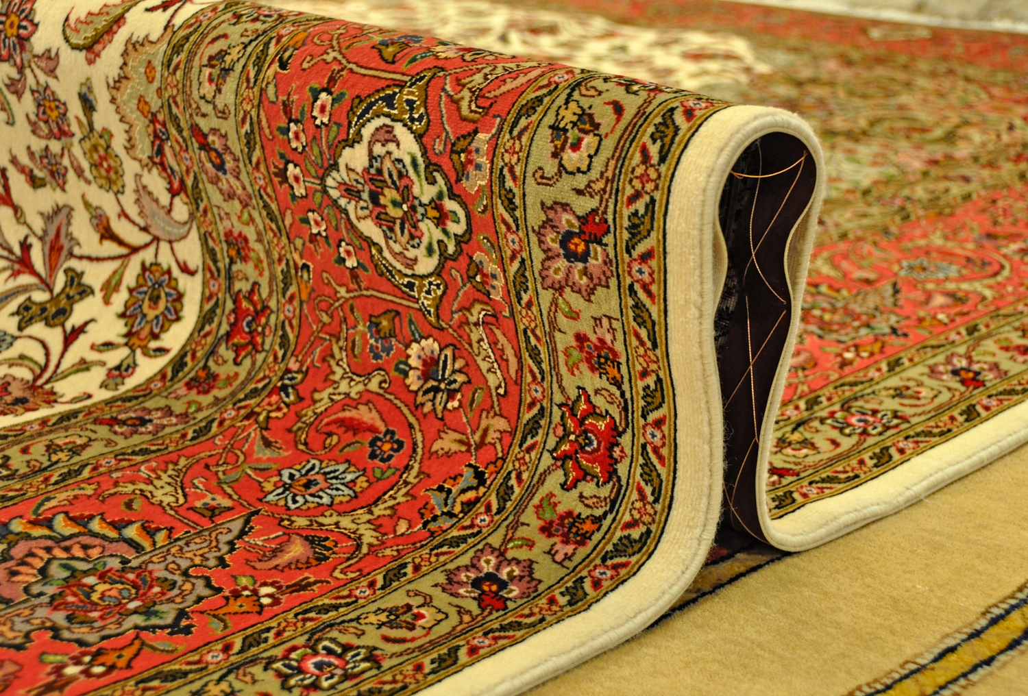 Täbriz Perserteppich neu Korkwolle | Medaillon