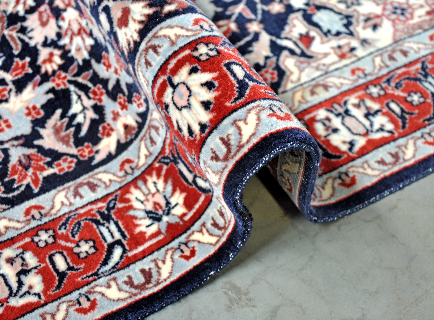 Isfahan Knüpfteppich China neu | Schurwolle