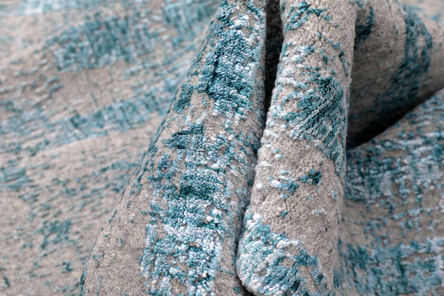 Thomas Teppich Handloom Jaquard Fine | Silver/Blue