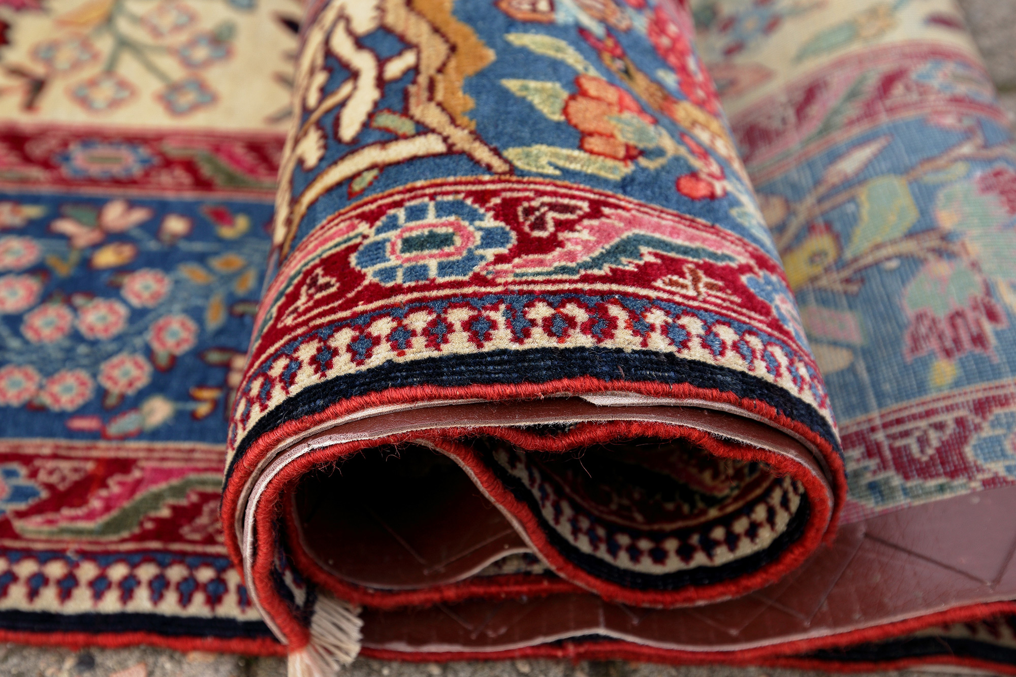 Kork-Keshan Perserteppich alt | Gartenteppich