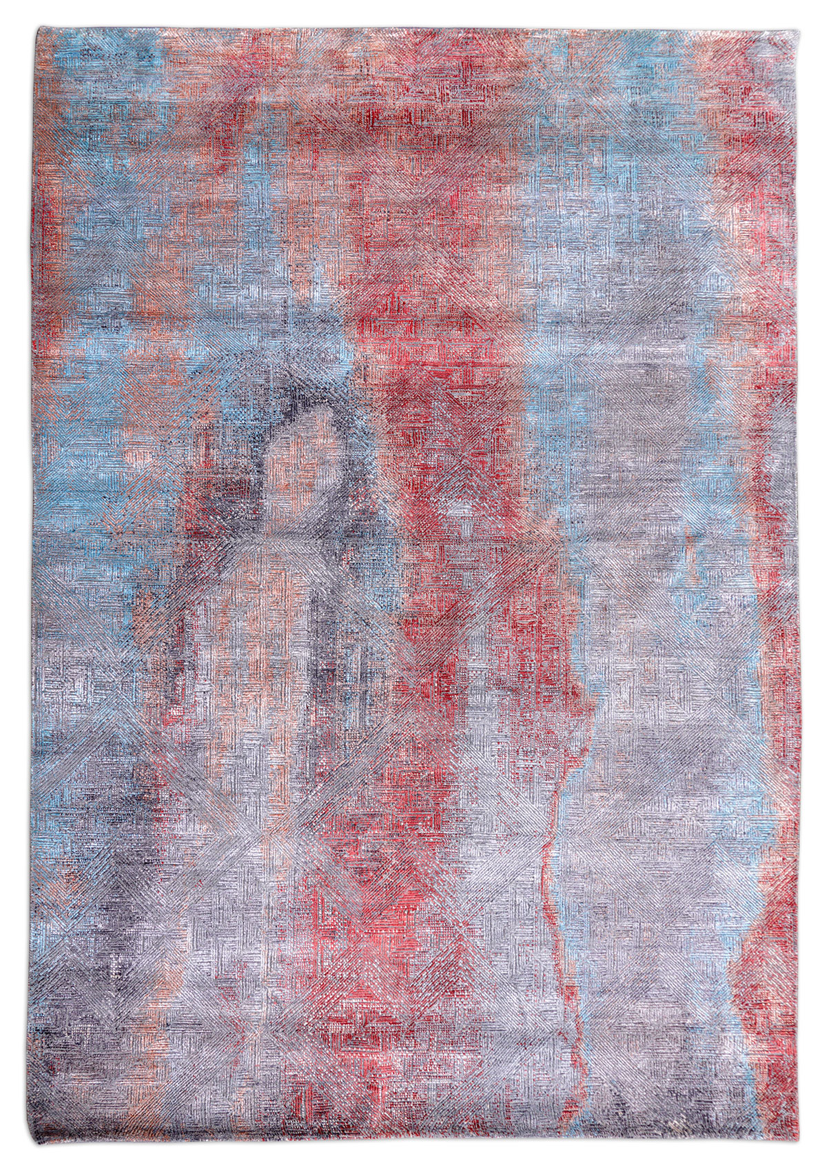 Thomas Designteppich Amour Indien |  Grey-Red