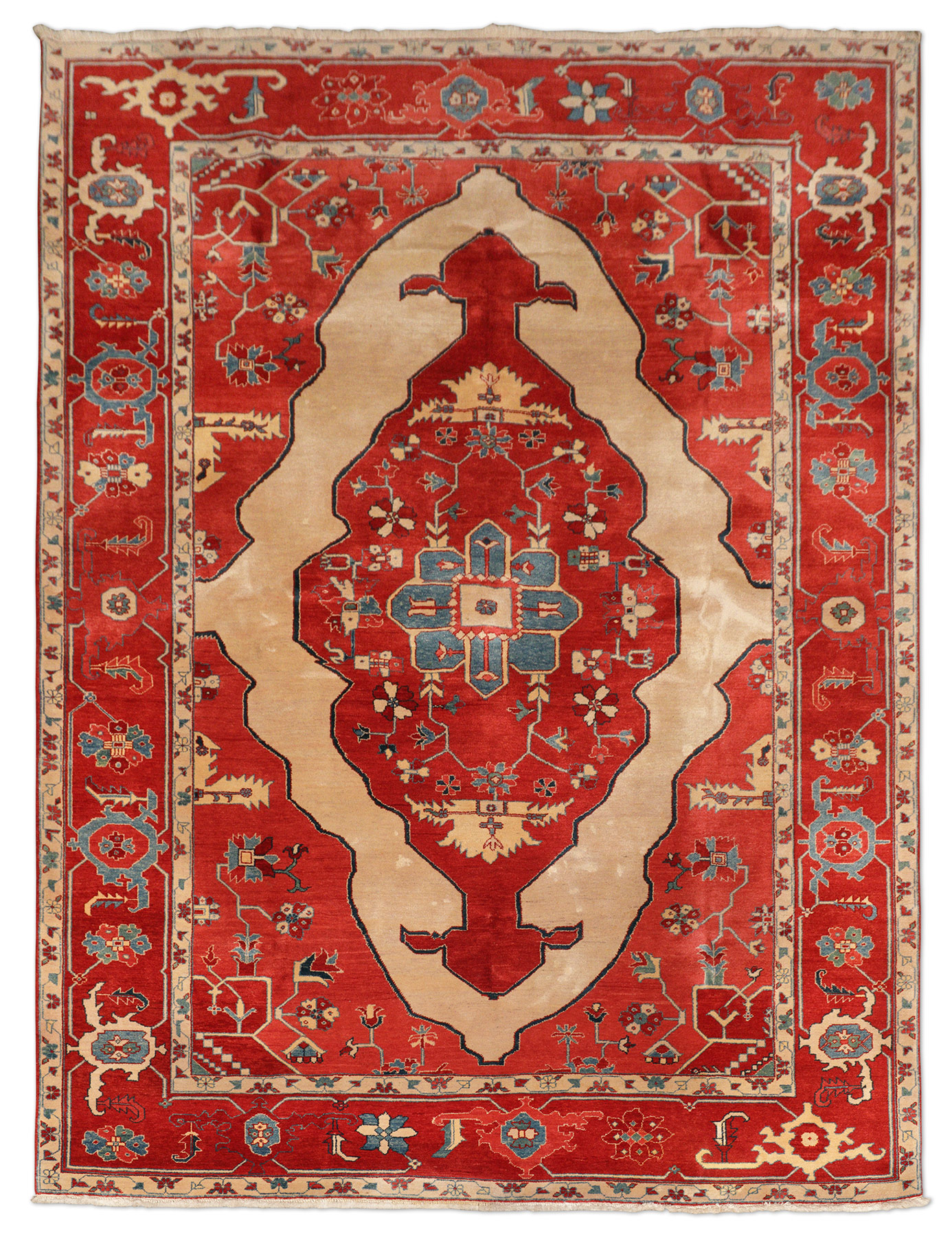 Azeri Orientteppich Schurwolle neu | Herismuster Azeri Orientteppich Schurwolle neu | Herismuster