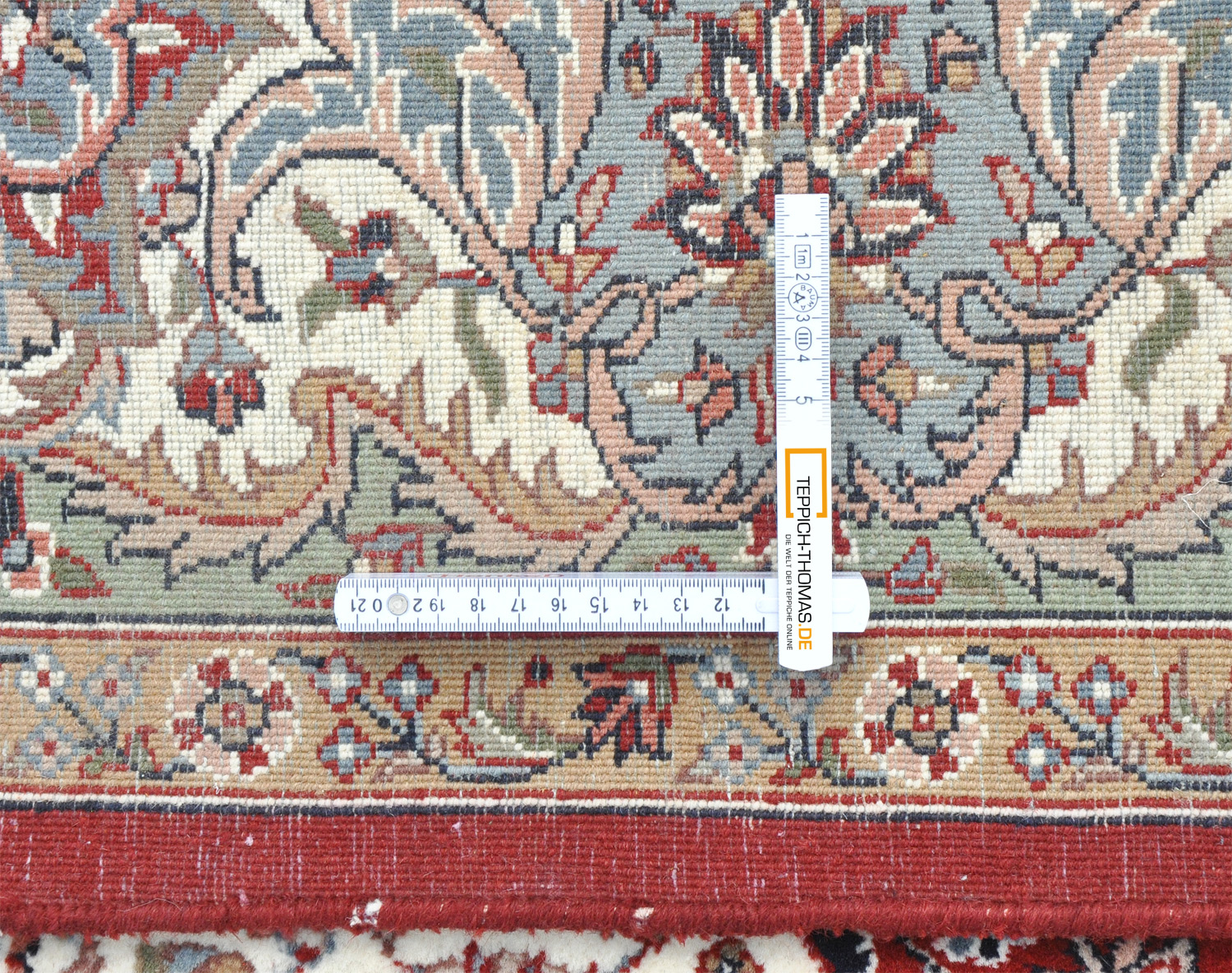 Kerman Orientteppich Indien rot | Schurwolle