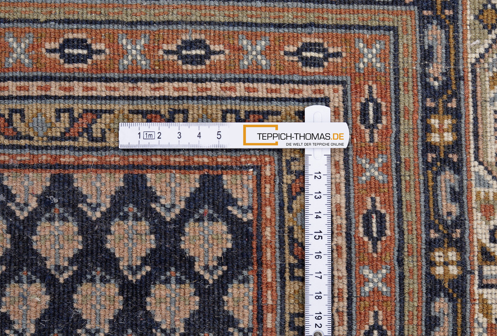 Mir Laxmi Orientteppich neu blau Indien | Schurwolle