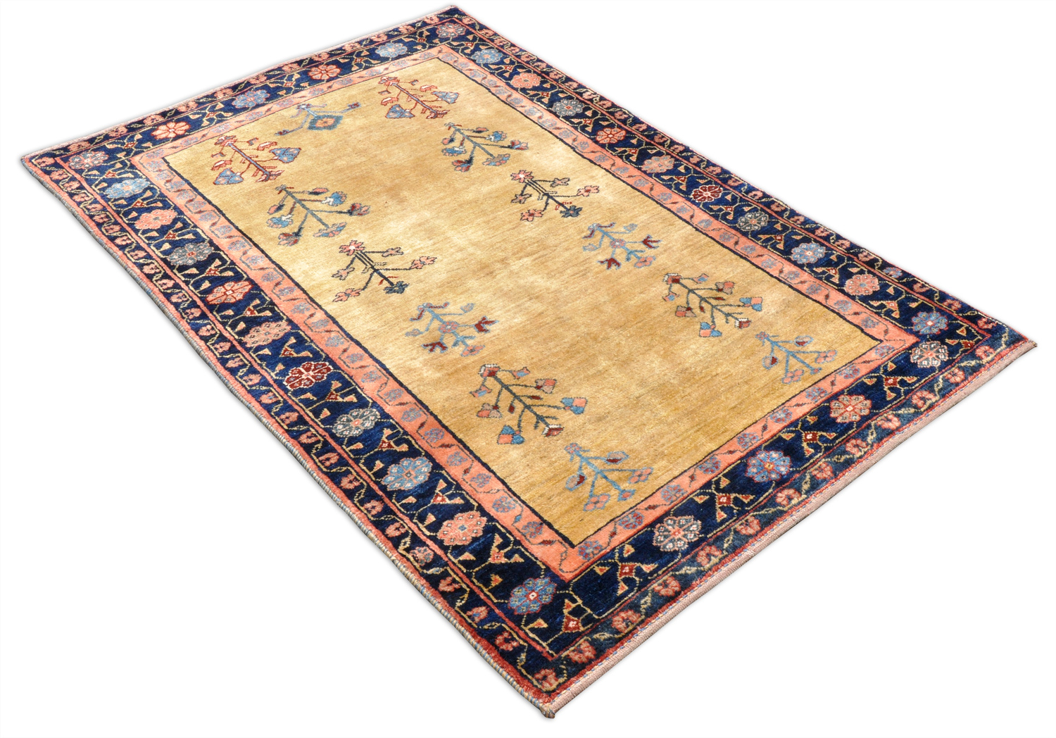 Gabbeh Perserteppich neu gelb | Hochlandwolle