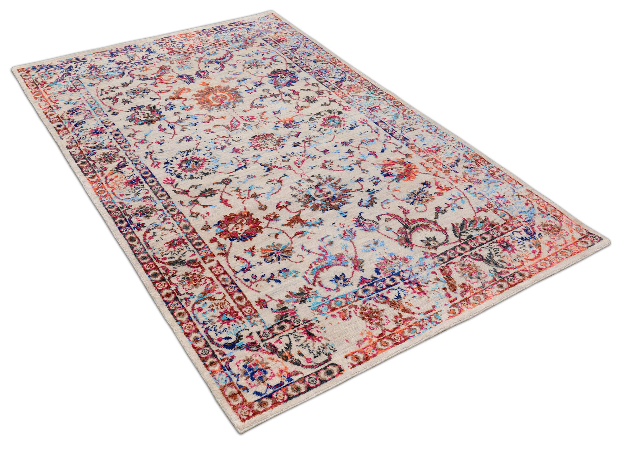 Thomas Designteppich Saphir multi | Indien