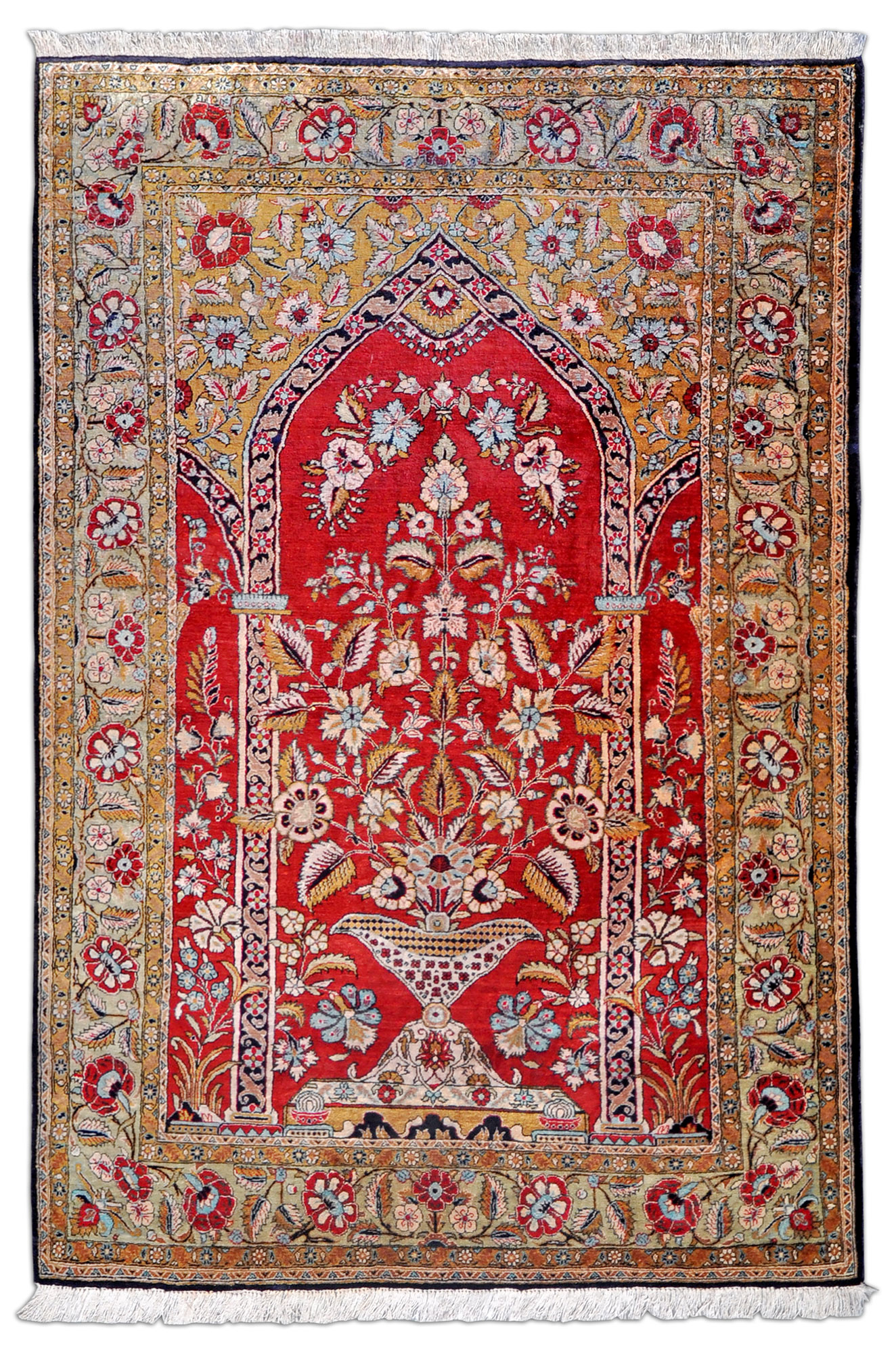 Ghom Perserteppich Mihrab | Seide