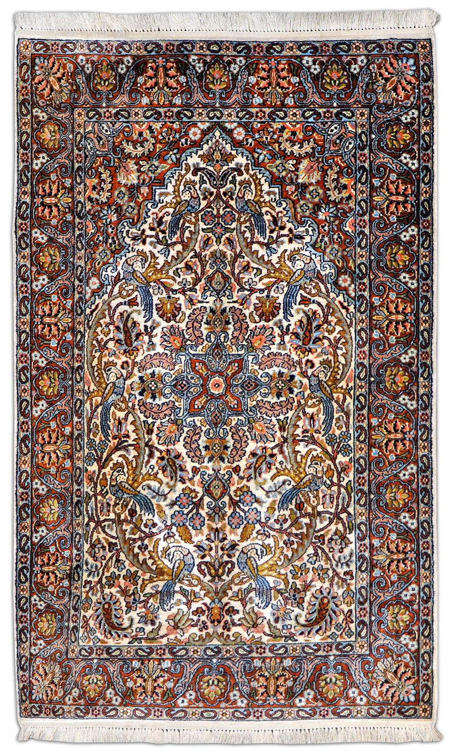 Kaschmir Seidenteppich Indien | Medaillon Kaschmir Seidenteppich Indien | Medaillon