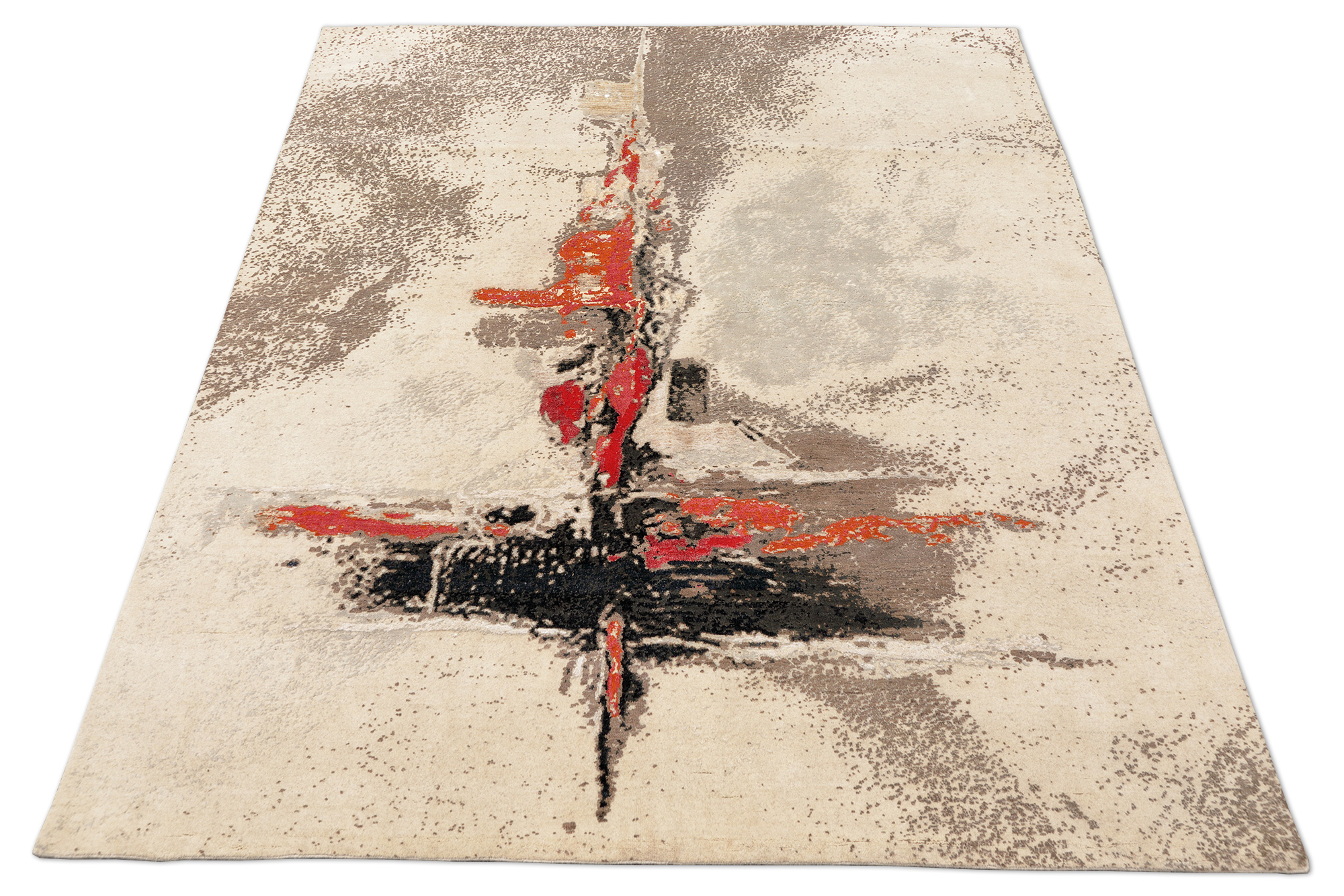 Thomas Designteppich Indien beige| Schurwolle